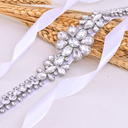 Ivory Dress Belt Sparkle Rhinestones Sash Bridal Belt Crystal Applique Bridal Belts Wedding Accessories for Women Wedding Sashes