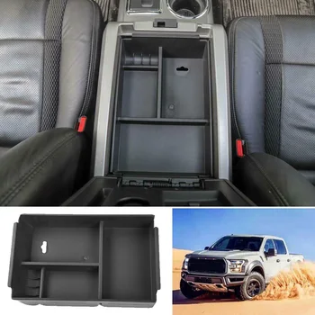 

ABS Car Center Console Storage Box Tray Case Organizer Container Holder Tray For Ford F150 Raptor2009-2014 Car Accessories