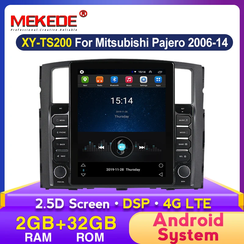 Автомобильный мультимедийный плеер MEKEDE DVD GPS для Mitsubishi Pajero 2006-2014 автомагнитола