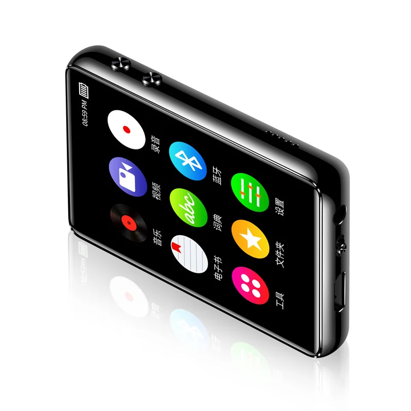 Bluetooth 5,0 MP3-плеер 2,4 дюймов полный сенсорный экран со встроенным динамиком электронная книга запись радио и воспроизведение видео будильник