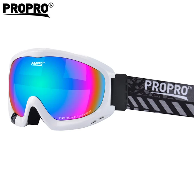 Propro двухслойные противотуманные лыжные очки ветрозащитные защитные очки теплые дышащие лыжные очки кокер близорукость