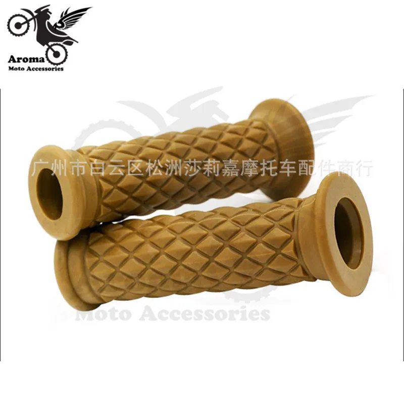 16 colors available brown red black hot retro cafe racer parts 22MM 25MM rubber motorbike grip for honda suzuki yamaha harley softail sportster prince cruise moto handlebar motorcycle handle grips