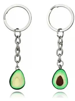 

FREE SHIPPING BY DHL 50 sets/lot 2019 Novelty Hot Avocado Keychains Fruit Avocado Keyrings for Gifts