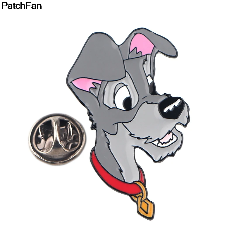 A2493 Patchfan kawaii собака цинк Шарм мультфильм булавки para рубашка пальто Броши Одежда рюкзак аксессуары металлические ювелирные изделия значки