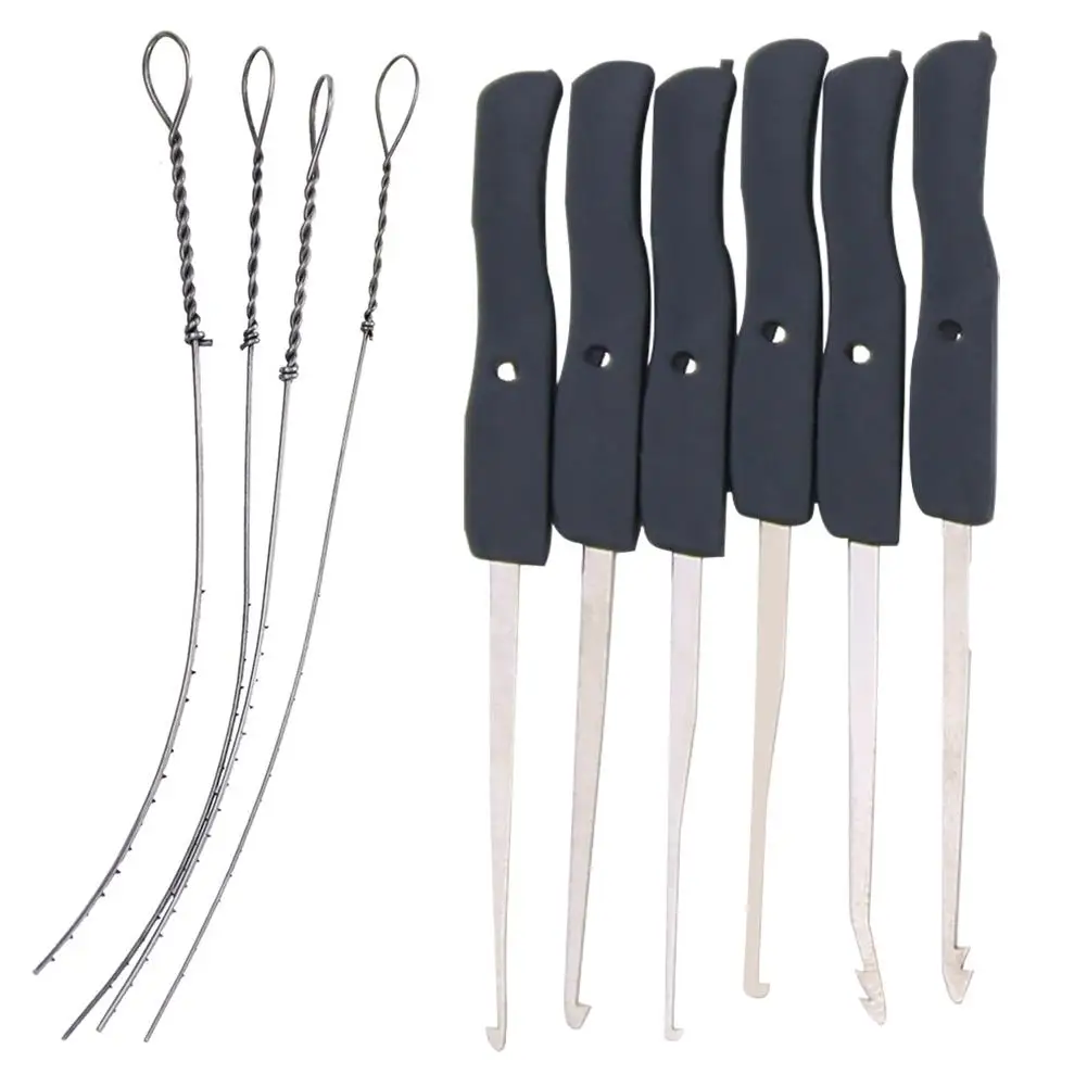 

10PCS Stainless Steel Broken Key Removal Tool Broken Key Extractor Removal Hooks Needles Lock Locksmith Tool Kit