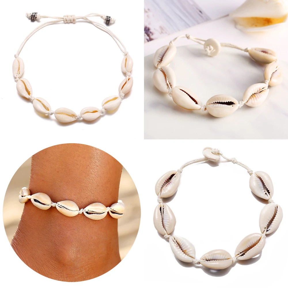 MAA-OE 2019 New White Shell Beach Anklets For Women Bohemian Anklet Bracelets On The Leg Female Foot Jewelry Party Gift MAA-OE 2019 New White Shell Beach Anklets For Women Bohemian Anklet Bracelets On The Leg Female Foot Jewelry Party Gift