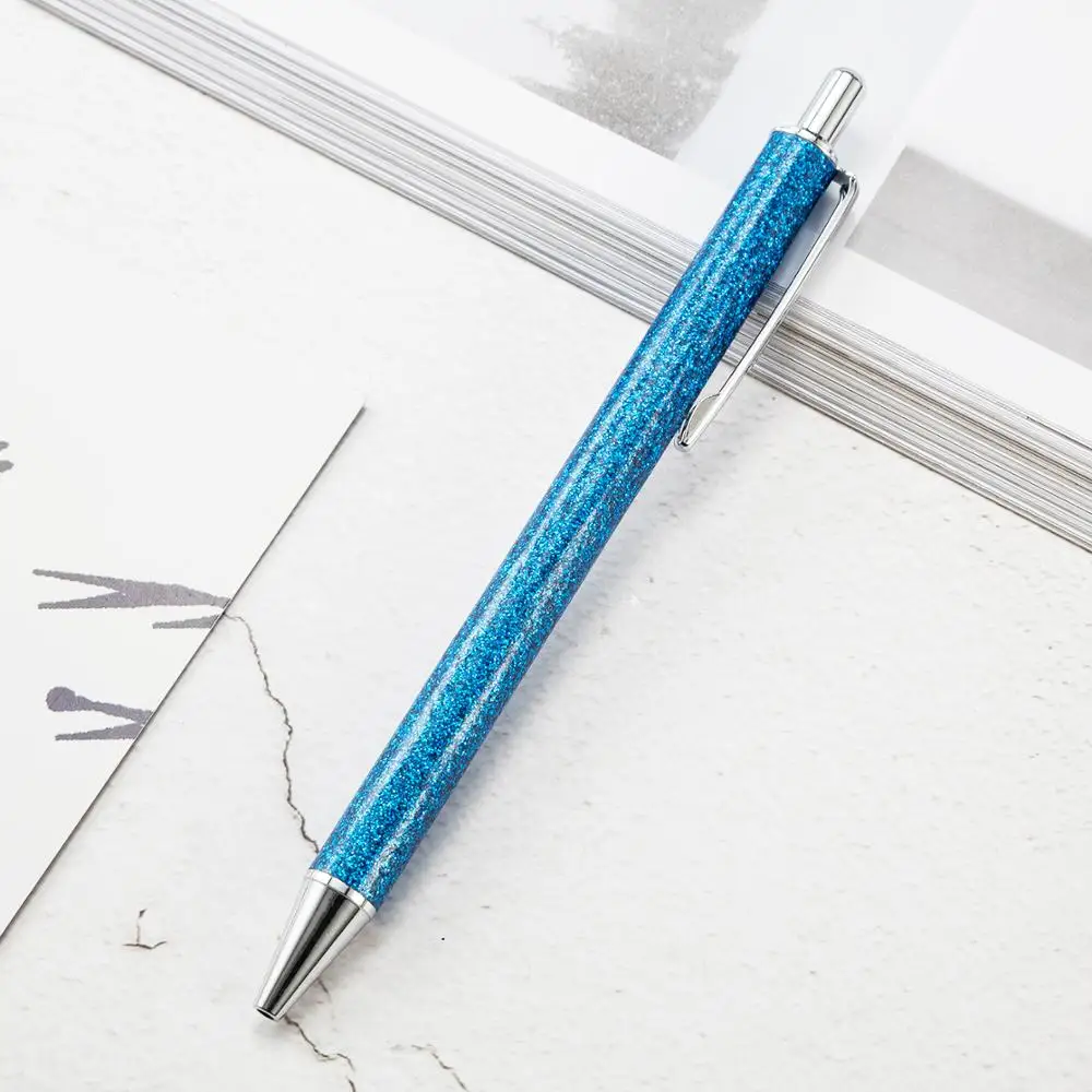 Coloffice простая металлическая шариковая ручка, креативный подарок, цветная Шариковая ручка для студентов, офисные принадлежности, рекламная ручка 1 шт - Цвет: Синий