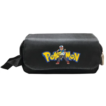 

Pokemon Pikachu Makeup Bag Double Layer Pencil Case Cosmetic Case Children Storage Bags Purse Boys Girls Primary School Supplies