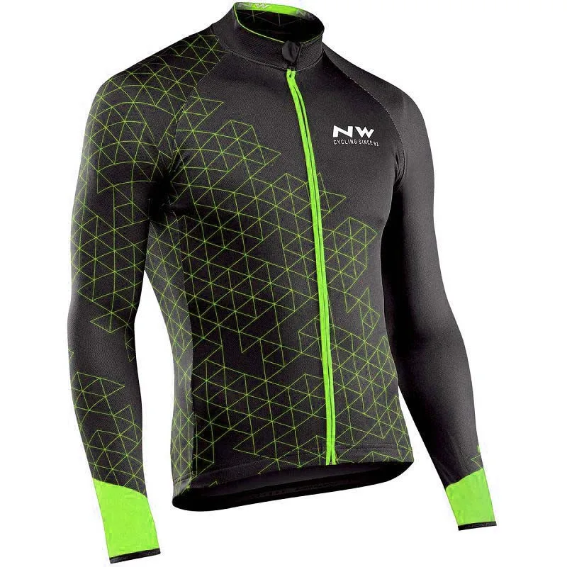 

NW 2019 New Autumn Spring Road Cycling Jersey Mans Long Sleeve Mountain Racing Bicycle Clothing Maillot Ropa Ciclismo Hombre C26