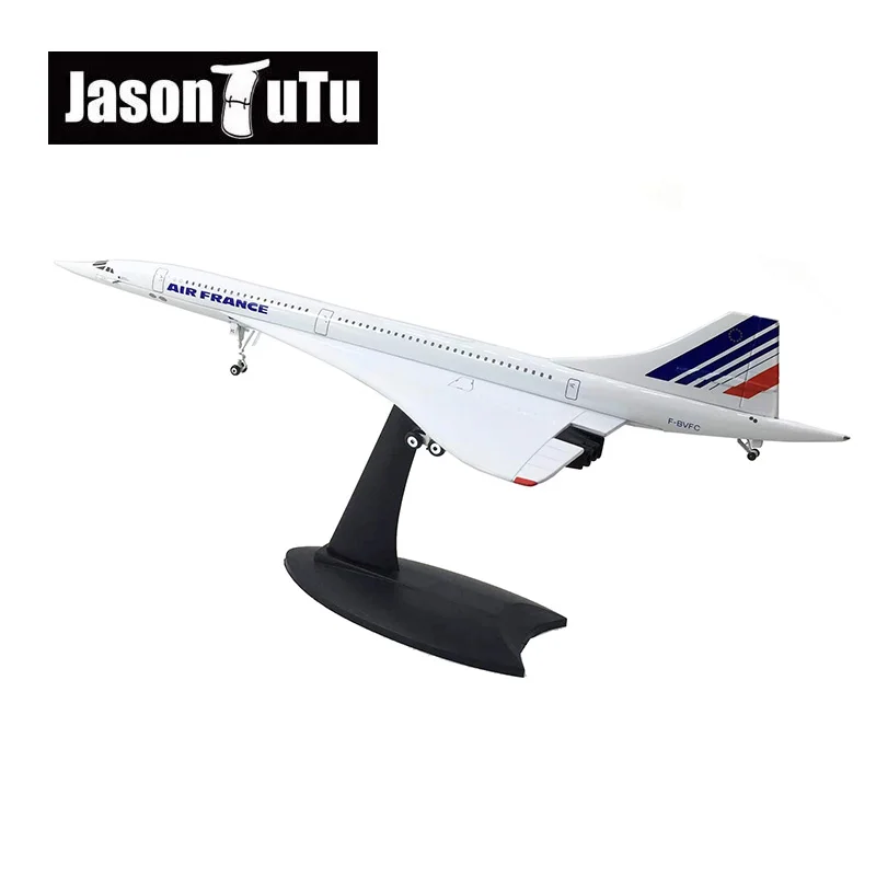 JASON TUTU 30cm French Concorde Airplane Model Plane Model Aircraft Diecast Metal 1/200 Scale Planes Factory Drop shipping delta airline aircraft model 6 metal airplane diecast collection eduactional toys