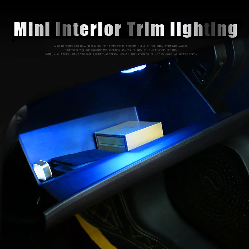 

Car Mini Interior Trim Lighting 1/2/4PCS Auto Roof Ceiling Reading Lamps Highlight LED Touch Night Light USB Charging Car Light