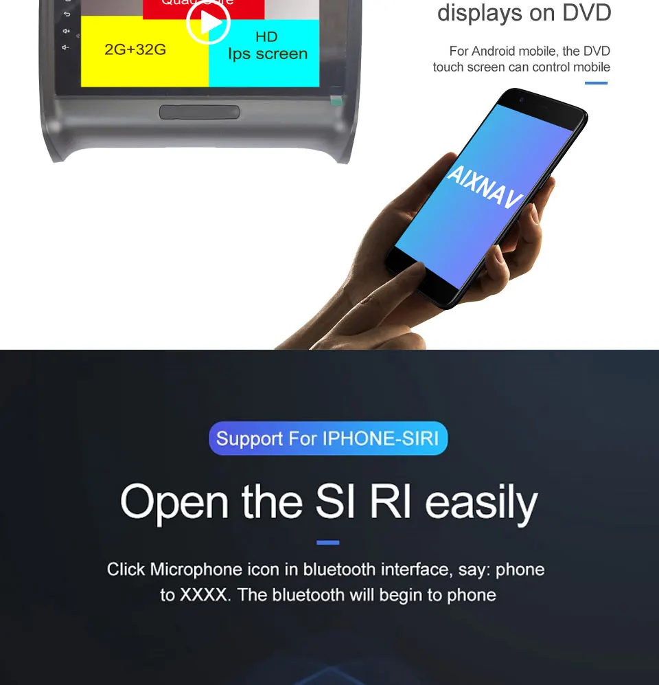 Sale 7 Inch Vehicle GPS Navigation System Parktronic Display Touch Screen Car Central Multimedia Player DVD Stereo Bluetooth Radio 3