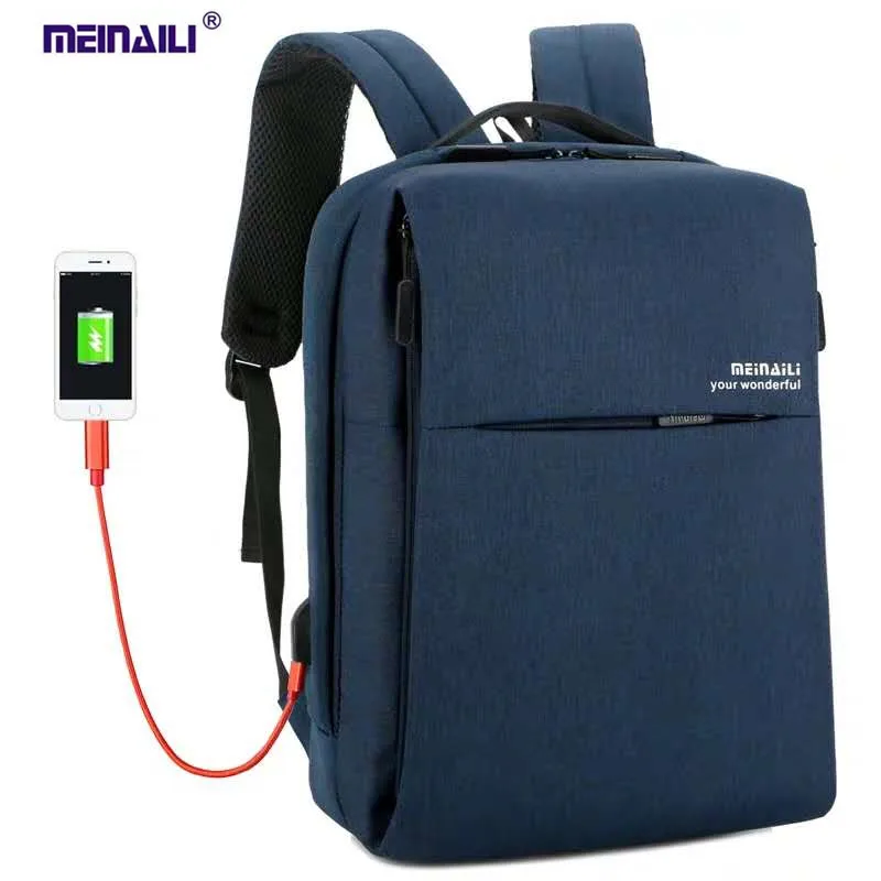 Men Hot new USB charge laptop backpack women business casual travel large capacity rucksack college student shoulder bag Mochila