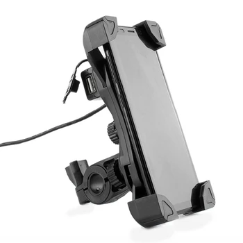 

Motorcycle Handlebar Mount Holder Moto Handle Bar Usb Charging Adapter Support Bracket Stand For Mobile Phone Gps Accessories