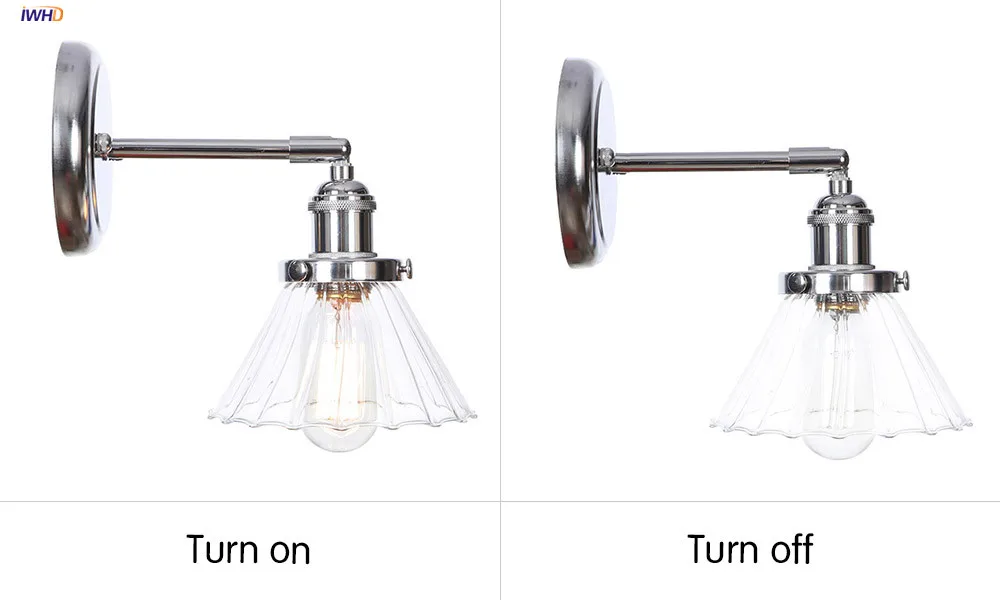 320铬色+透明罩 开关灯对比图 英文版