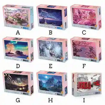 

Jigsaw Picture Puzzles 1000 Pieces Wooden Assembling Puzzles Toys For Adults Children Kids Games Educational Toys Birthday Gifts