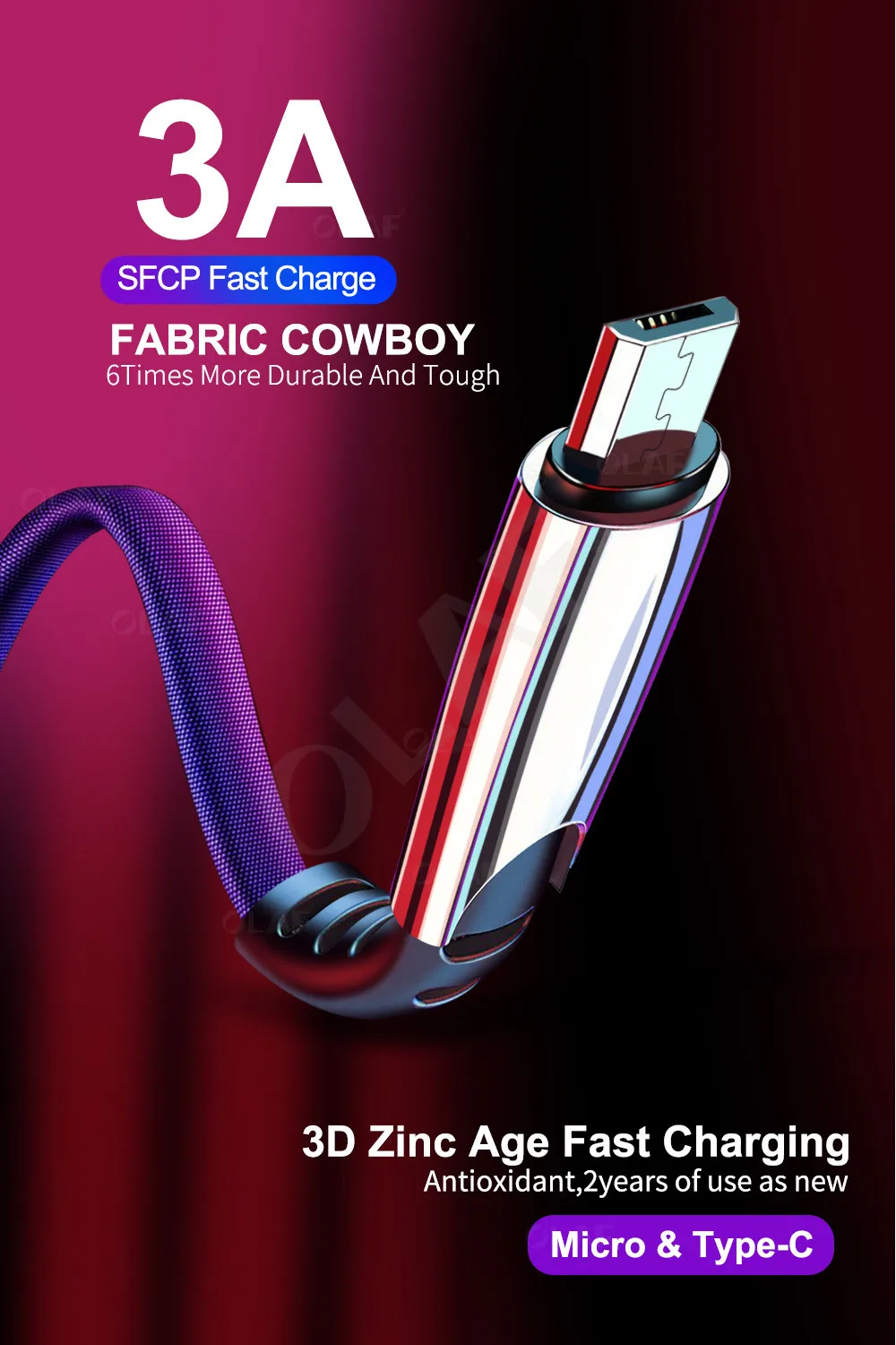 Олаф Micro USB кабель 3A Быстрая зарядка USB кабель для передачи данных Шнур для samsung Xiaomi Redmi Note 4 5 Android Microusb Быстрая зарядка 3M 2 м