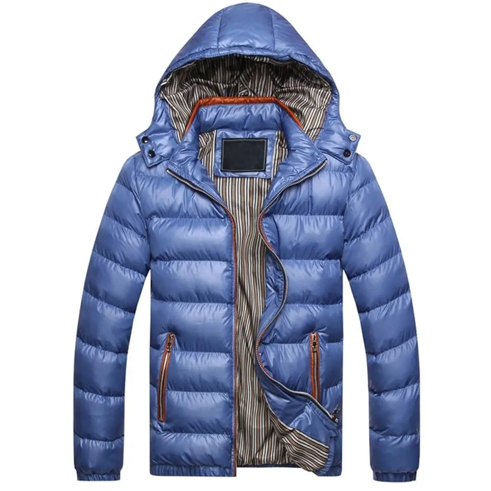 Зимняя мужская куртка, модная мужская парка с капюшоном, мужская однотонная плотная куртка, мужские зимние парки, куртка мужская