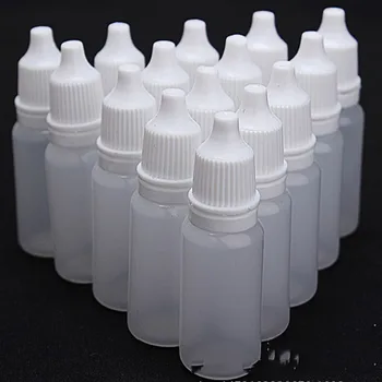 

100PCS 5ml/10ml/15ml/30ml Empty Plastic Squeezable Dropper Bottles Eye Liquid Dropper Refillable Bottles Eye drops bottle