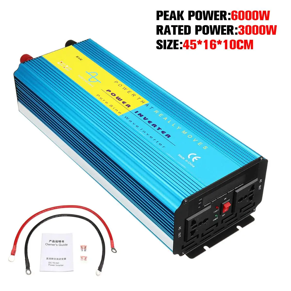 Чистая Синусоидальная волна инвертор 12В 220V 6000W 5000W 4000W 3000W 2000W Pe ak Напряжение ТРАНСФОРМАТОР ПРЕОБРАЗОВАТЕЛЬ 12V 110V 60Hz Солнечный инвертор - Цвет: P eak 6000W