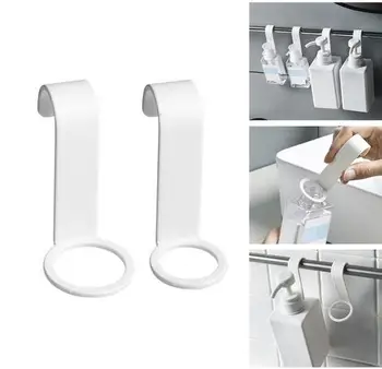

8 Pcs Bottle Auxiliary Hook Creative Solid Color White Household Towel Basket Hanging Tool