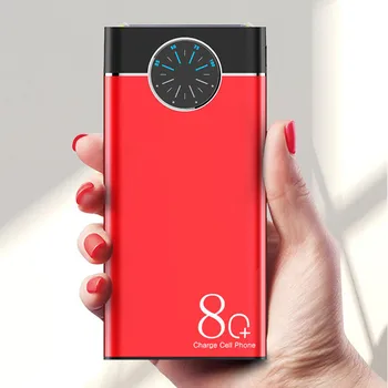 Cargador de teléfono portátil de gran capacidad, pantalla Digital de 80000mAh, LED, para viajes al aire libre, para teléfonos inteligentes