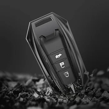 Coperture della copertura della cassa chiave dell'automobile in lega di zinco per Toyota CHR C-HR Prado Prius Camry Corolla RAV4 2017 2018 2019 accessori - Coperture della copertura della cassa chiave dell automobile in lega di zinco per Toyota CHR