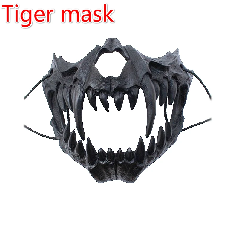 Tiger mask B Маска дракона, Бог, 17 стилей, косплей, опора, тенгу, тигровая маска, маски на Хэллоуин из смолы, тематические маски животных - Цвет: Tiger mask B
