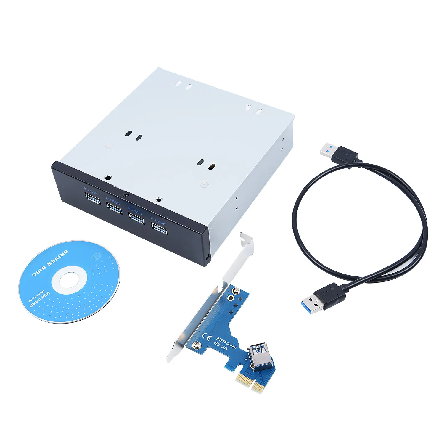 5.25in USB 3,0 Передняя панель карты расширения 1X интерфейс PCI Express PCI-E адаптер портов