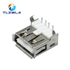 10pcs/lot USB 2.0 4Pin A Type Female Socket Connector G54 2 feet 90 degree Data Transmission Charging ► Photo 1/3