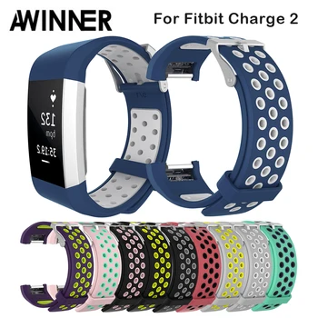 

AWINNER Strap for fitbit charge 2 band Silicone strap replacement watch band For Fitbit charge 2 bracelet smart wristbands