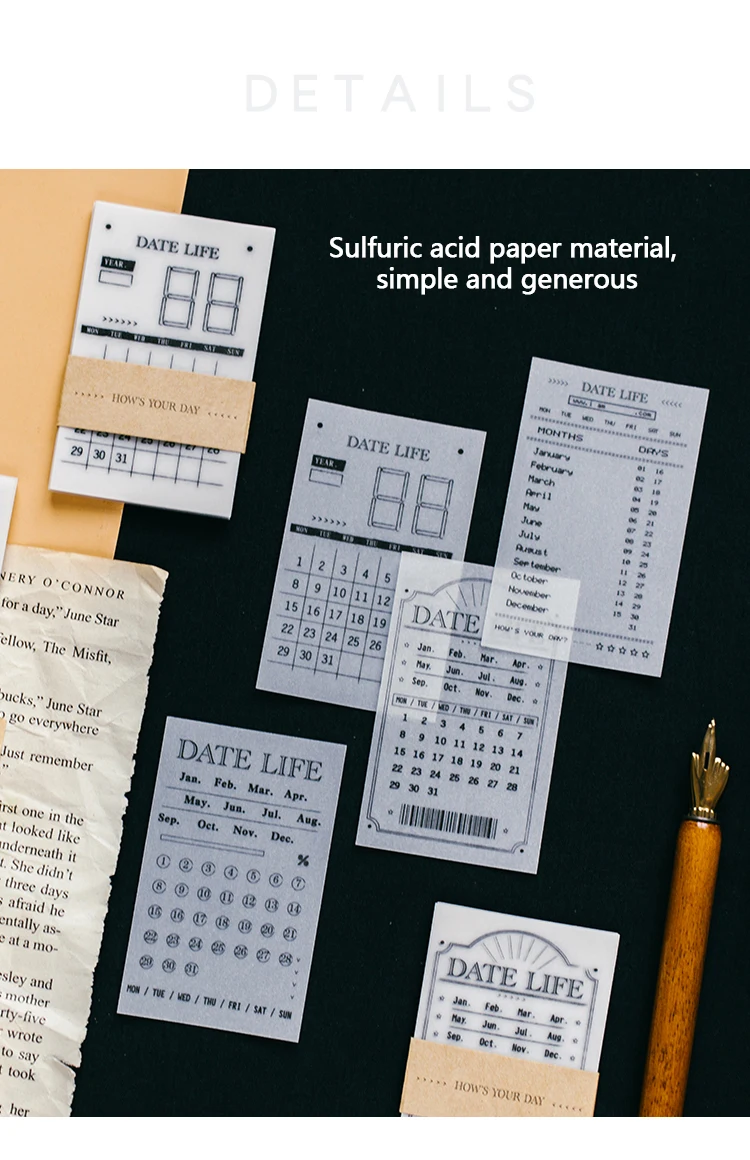 30 листов/набор серной кислоты бумага ретро старая бумага блокнот для записей креативный липкий блокнот Bullet Journal DIY планировщик