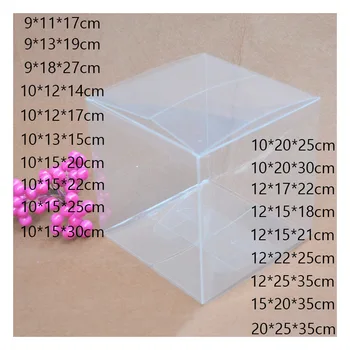 

Extra Large Size Clear Gift Box Plastic PVC Packaging Boxes Waterproof Crafts Souvenir Display Thicken Many Sizes in Stock 9/6