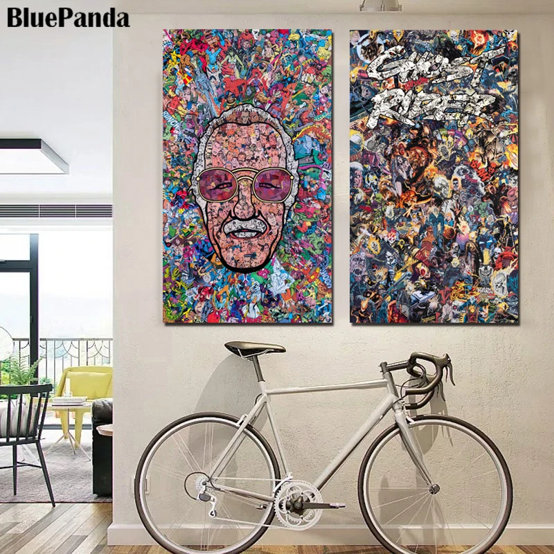 

Marvel Movie Dc Superman Heroes Poster Oil Canvas Painting Picture On The Wall Art Prints Living Room Decoration Home Decor
