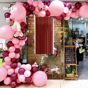 

100pcs Macaron Pink Balloons Arch Kit Pastel Grape red Balloons Garland Globos Wedding Birthday Party Decor Baby Shower Supplies
