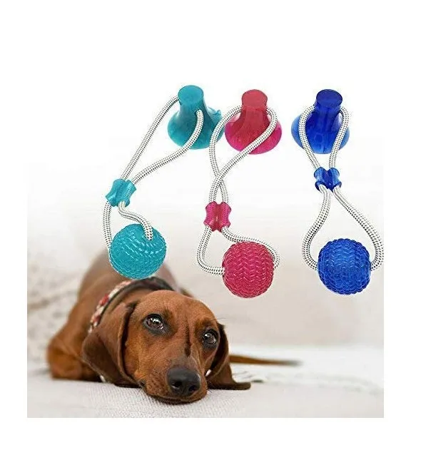 Игрушка из веревки для собак Pet молярный укус игрушки веревки для собак туги Зуб Чистка щеткой игрушки-Жвачки присоска TugToy Push Ropeball TPR мяч