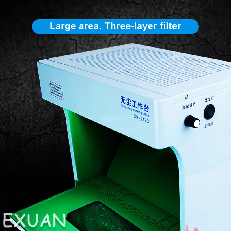 Пылезащитный Мобильный телефон ремонт верстак фильтрации и очистки пресс чистая