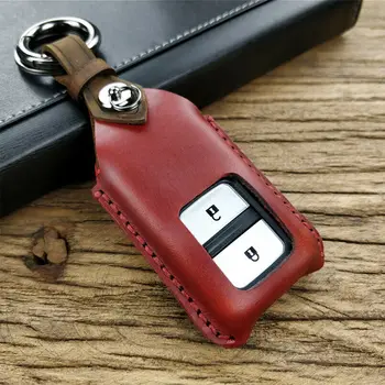 

Brand New Genuine Leather Car Smart Key Holder Keychain Ring Case Bag For Honda Civic