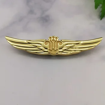 

Pilot commemorative metal badge with wings