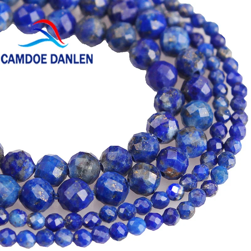 Blue Lapis Lazuli Gemstone Round Spacer Loose Beads For Jewelry Making 15"  YB 