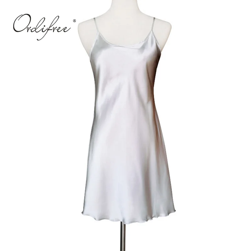 white silk mini dress