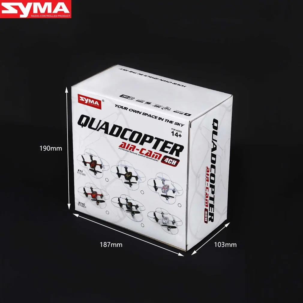 Белый 2,4G 4CH 6 Axis RC Квадрокоптер с HD 2.0MP камерой для SYMA X11C изысканно спроектированный прочный