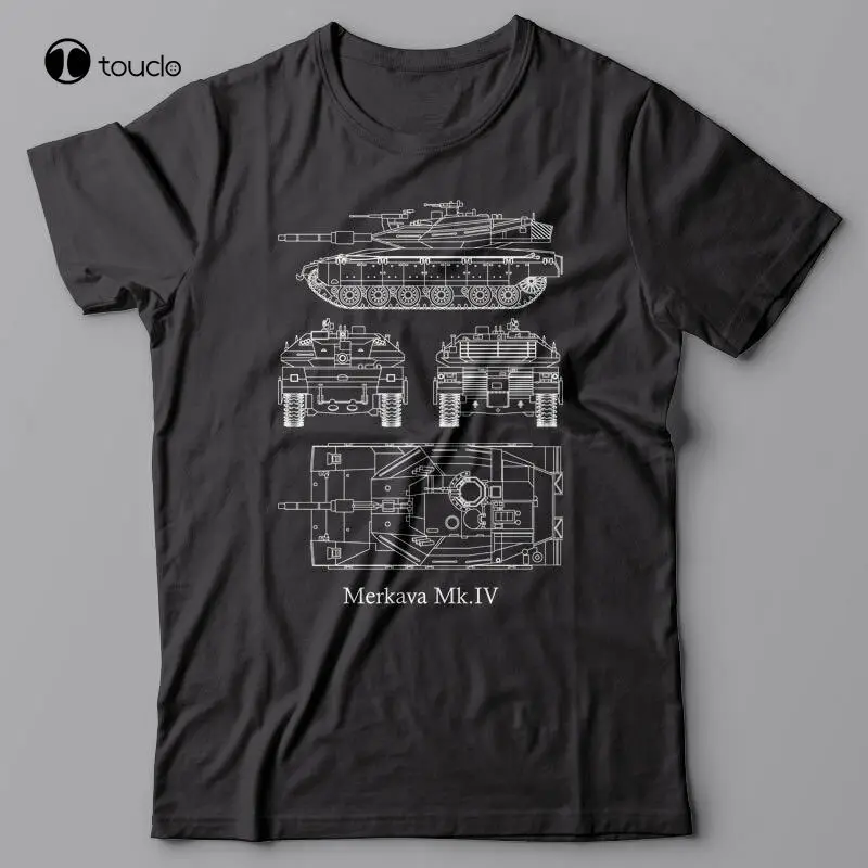 Battle Tank Merkava Mk-Iv - T-Shirt Military Israel Army Tees Tee Shirt | Мужская одежда