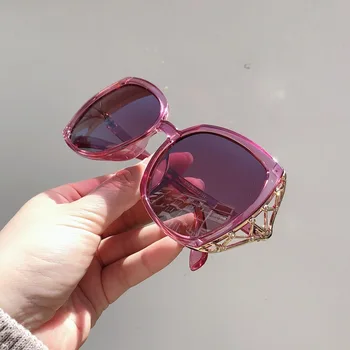 

2020 New Style WOMEN'S Sunglasses UV-Protection-Style Reflective Lenses Big round Face Glasses you achoi Diamond Set Sunglasses