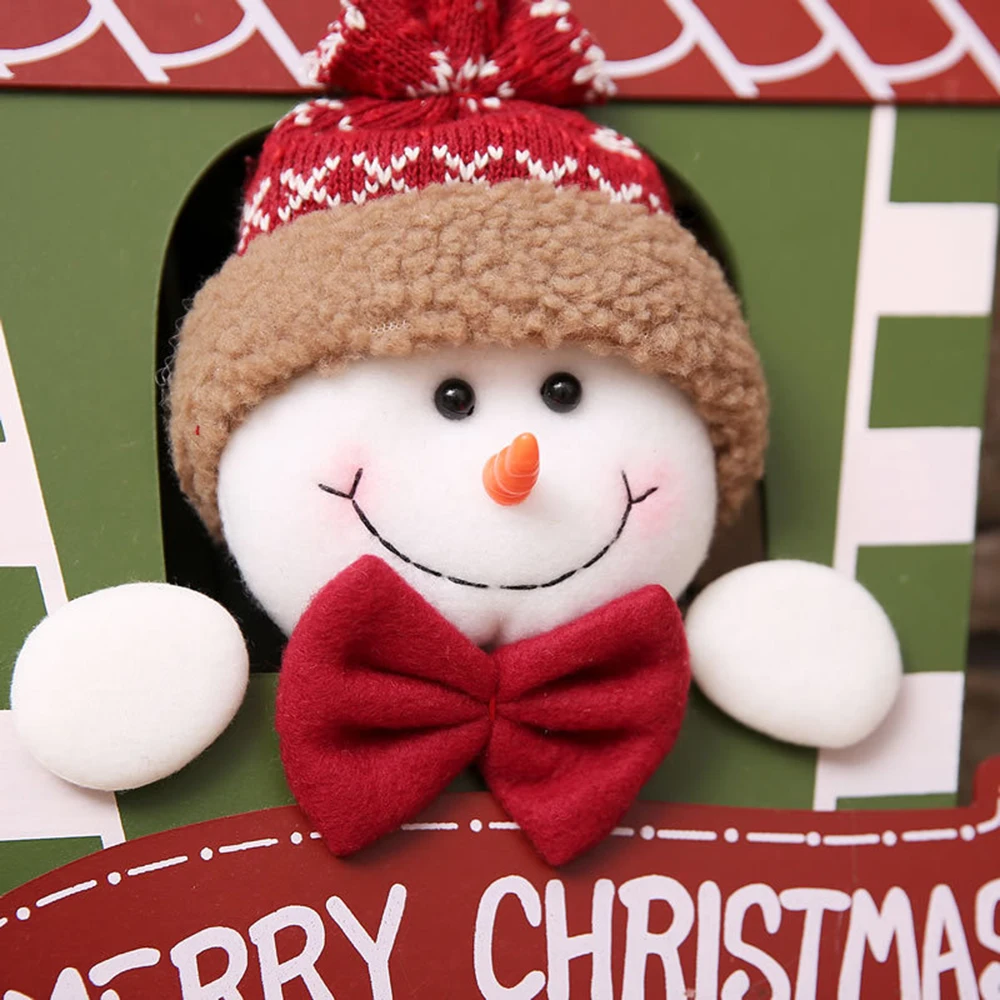 Christmas Decorations Santa Claus Snowman Store Window Set Props Pendant