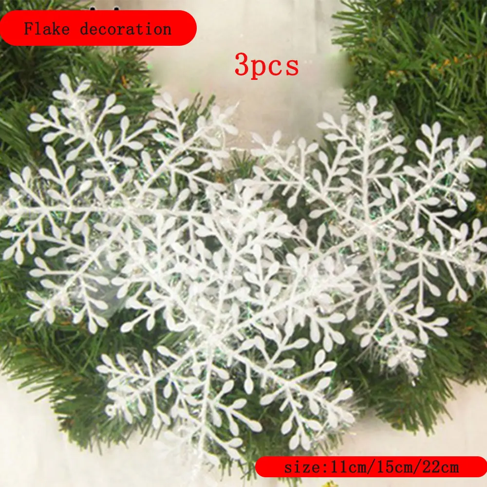 

3PCS Christmas decorations Christmas snowflakes plastic snowflakes Christmas decorations fake snowflakes