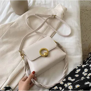 

Women Leather Small Crossbody Bags For Women Handbags 2020 Fashion Designer Solid Color Handbag Female Daily Travel Bag Totes