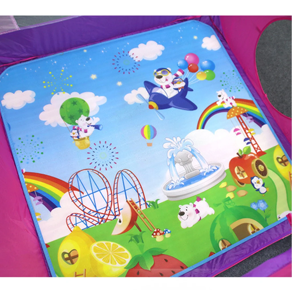 Kids Baby Hexagonal Cartoon Crawling Carpet Play Mat Rug Toy Early Learning