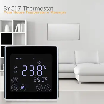 

Floureon C17.GH3 LCD Display Thermostat Touch Screen Room for Gas Boiler Water Heating Temperature Regulator Weekly Programmable