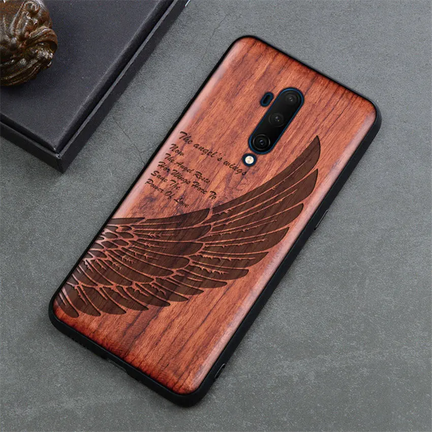 Oneplus 7 t чехол one plus 7 t pro Чехол пластиковый резной деревянный ящик coque boogic Oneplus 7 t Oneplus 7 pro Чехол по индивидуальному заказу